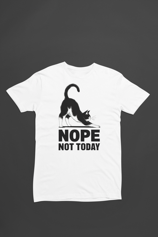 Nope, Not Today Cat - Anime-Style Attitude Tee
