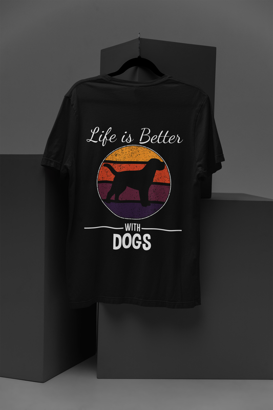 Vintage Canine Summit - 'Life Is Better With Dogs' Retro Tee