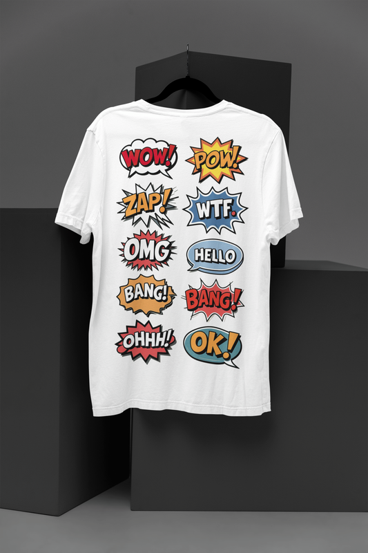 Comic Expressions - Vibrant Speech Bubble Collection Tee