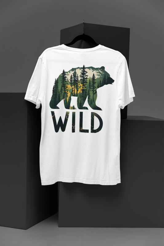 Wilderness Echo - Bear And Forest Vector Tee
