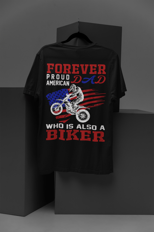 Patriot Rider - American Pride Moto Dad Biker Tee