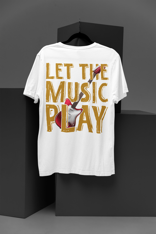 Melodic Strums - 'Let the Music Play' Guitar-Inspired Tee