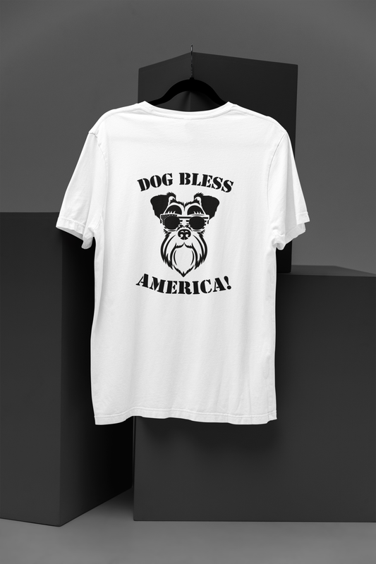 Paw-triot Pride - 'Dog Bless America' Spectacled Pup Tee