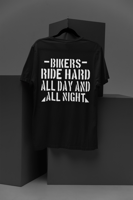 Endless Ride Biker's Creed Tee - Ride Hard, Day and Night