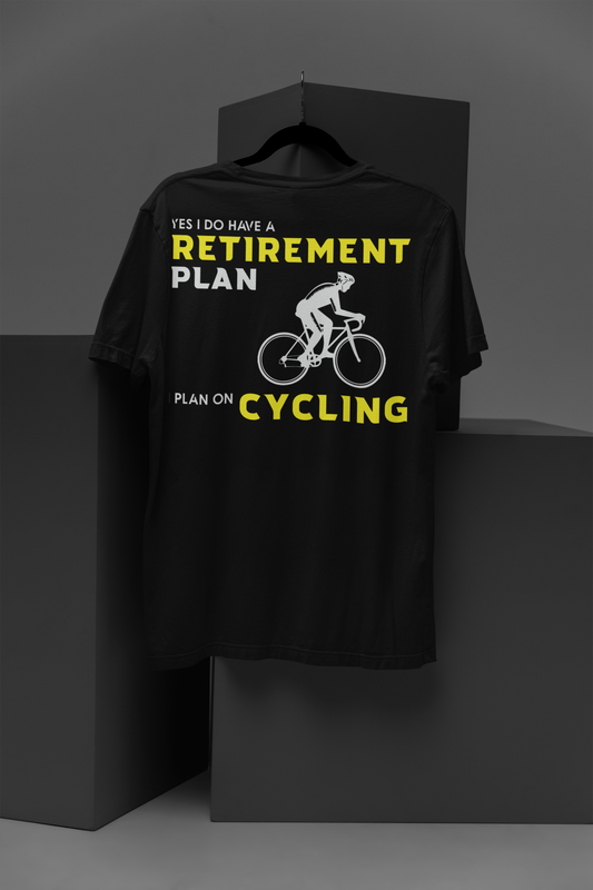 Spinning Into Retirement" Cycling Plan Tee