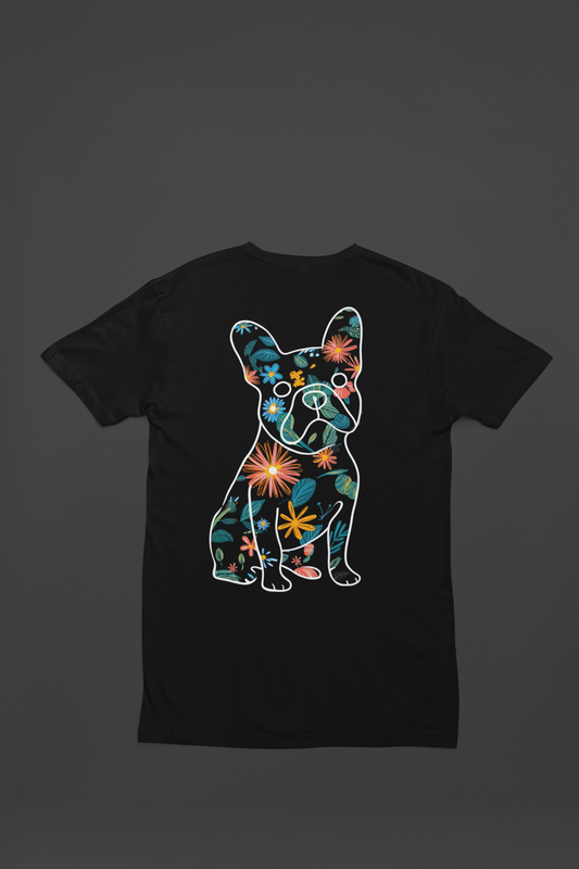 - 🌸 Blossom Pup Tee - Nature's Canine Silhouette