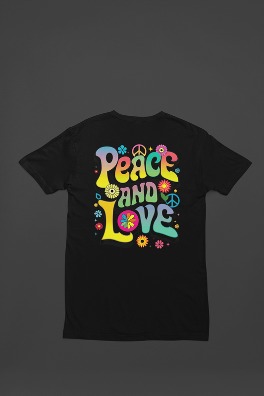 ✌️ "Peace and Love" Tee - Groovy Flower Power Revolution ✌️