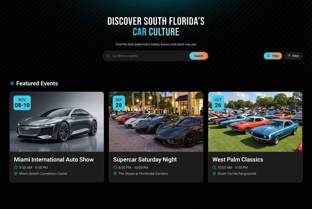 SFL Car Shows event discovery directory