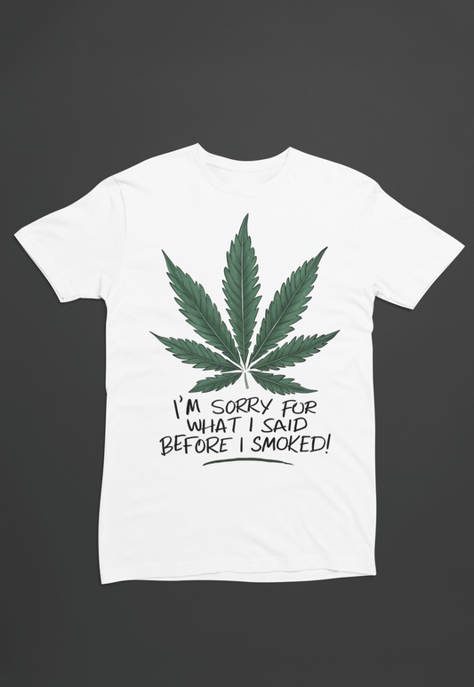 Herbal Apology - Humorous Cannabis Leaf Tee for Chill Vibes